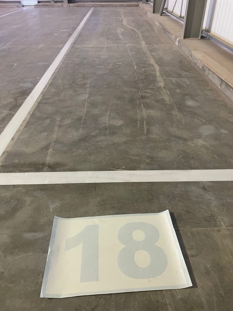 Macallan Whisky Storage Unit epoxy line and number painting