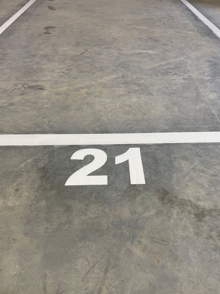 Macallan Whisky Storage Unit epoxy line and number painting