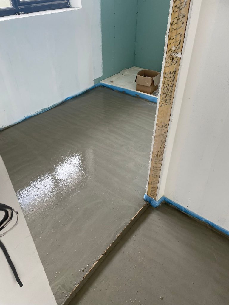 Cemfloor pour in Glasgow for private client