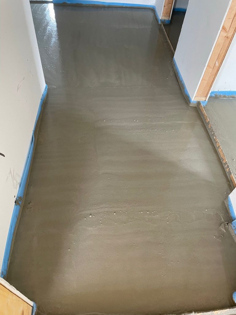 Cemfloor pour in Glasgow for private client