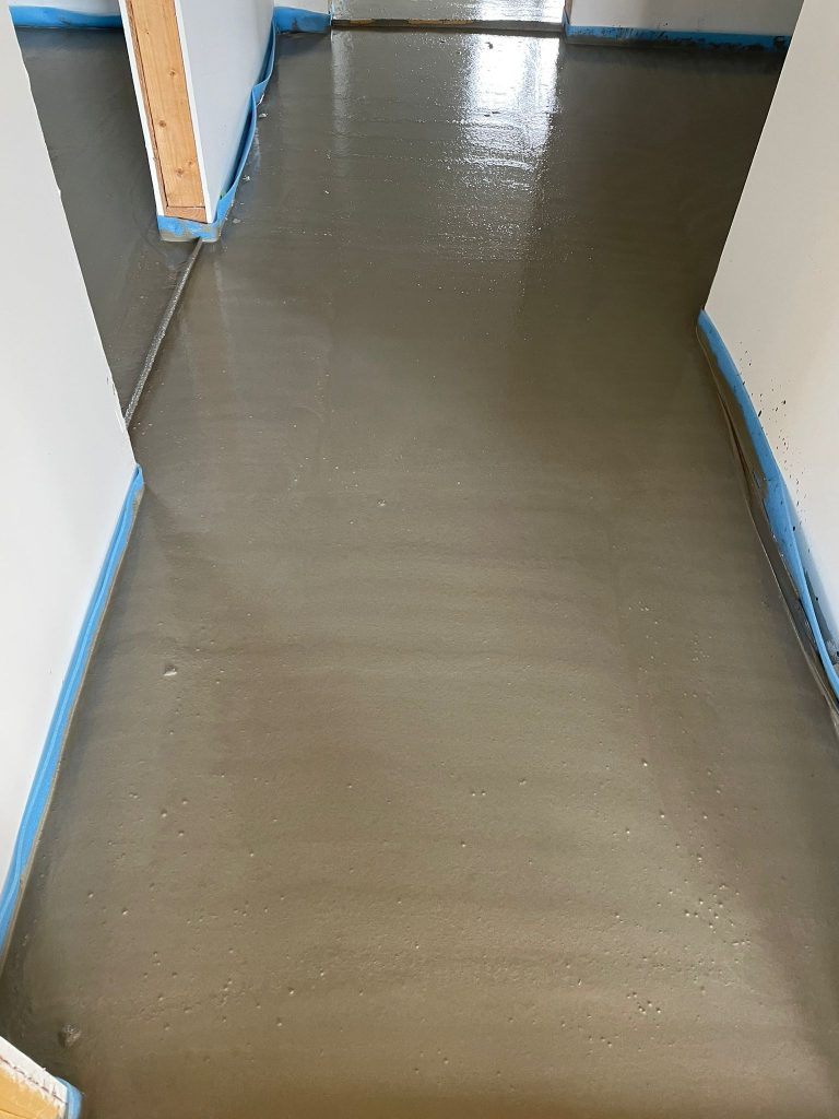 Cemfloor pour in Glasgow for private client
