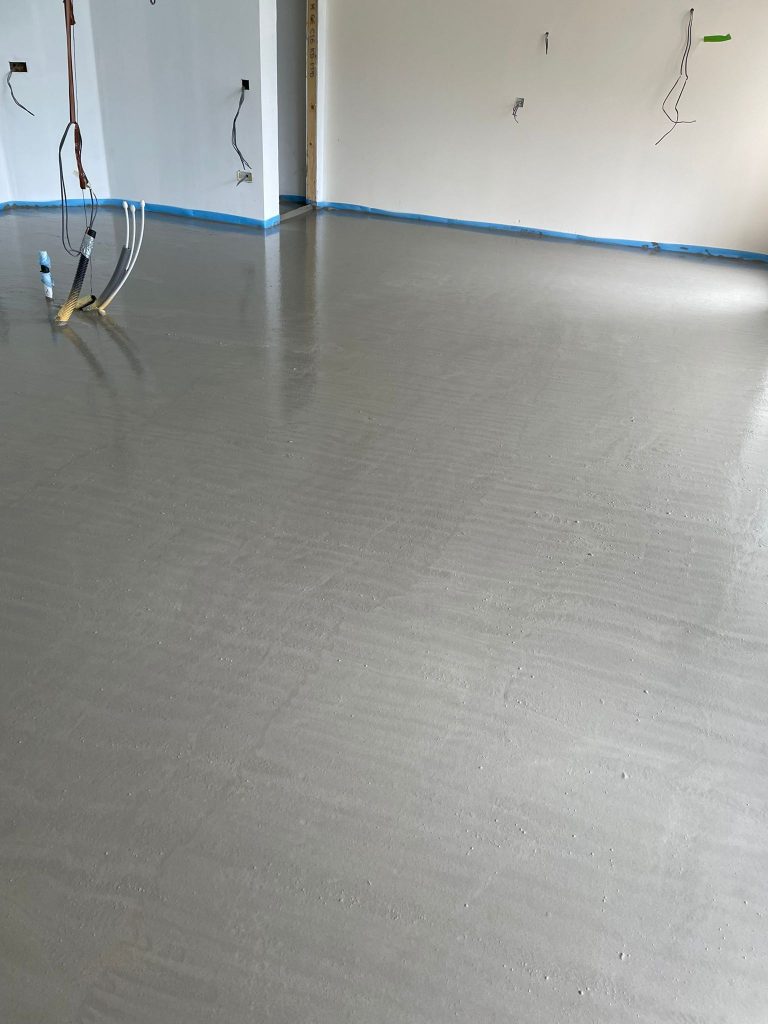 Cemfloor pour in Glasgow for private client