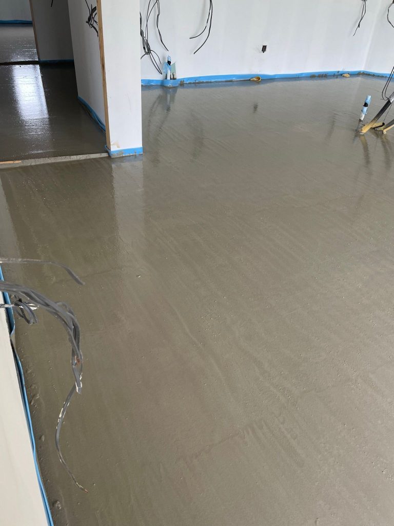Cemfloor pour in Glasgow for private client