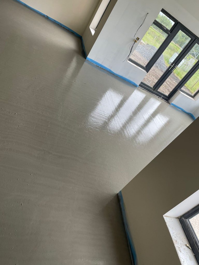 Cemfloor pour in Glasgow for private client