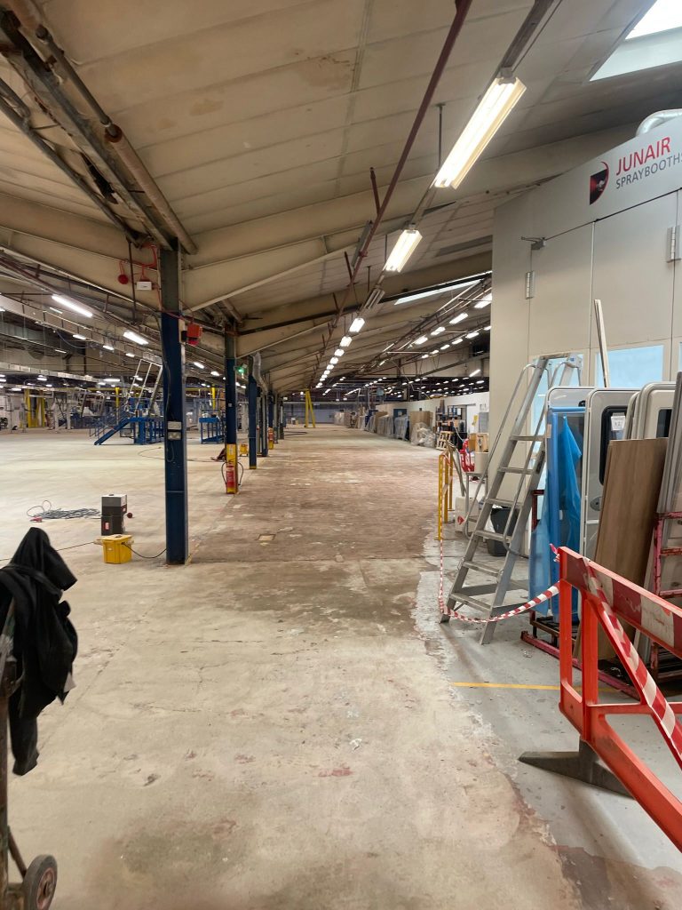 Newcastle 10,000 m2 epoxy paint factory floor