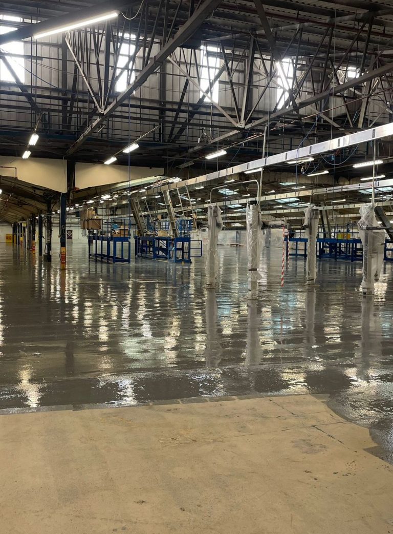 Newcastle 10,000 m2 epoxy paint factory floor